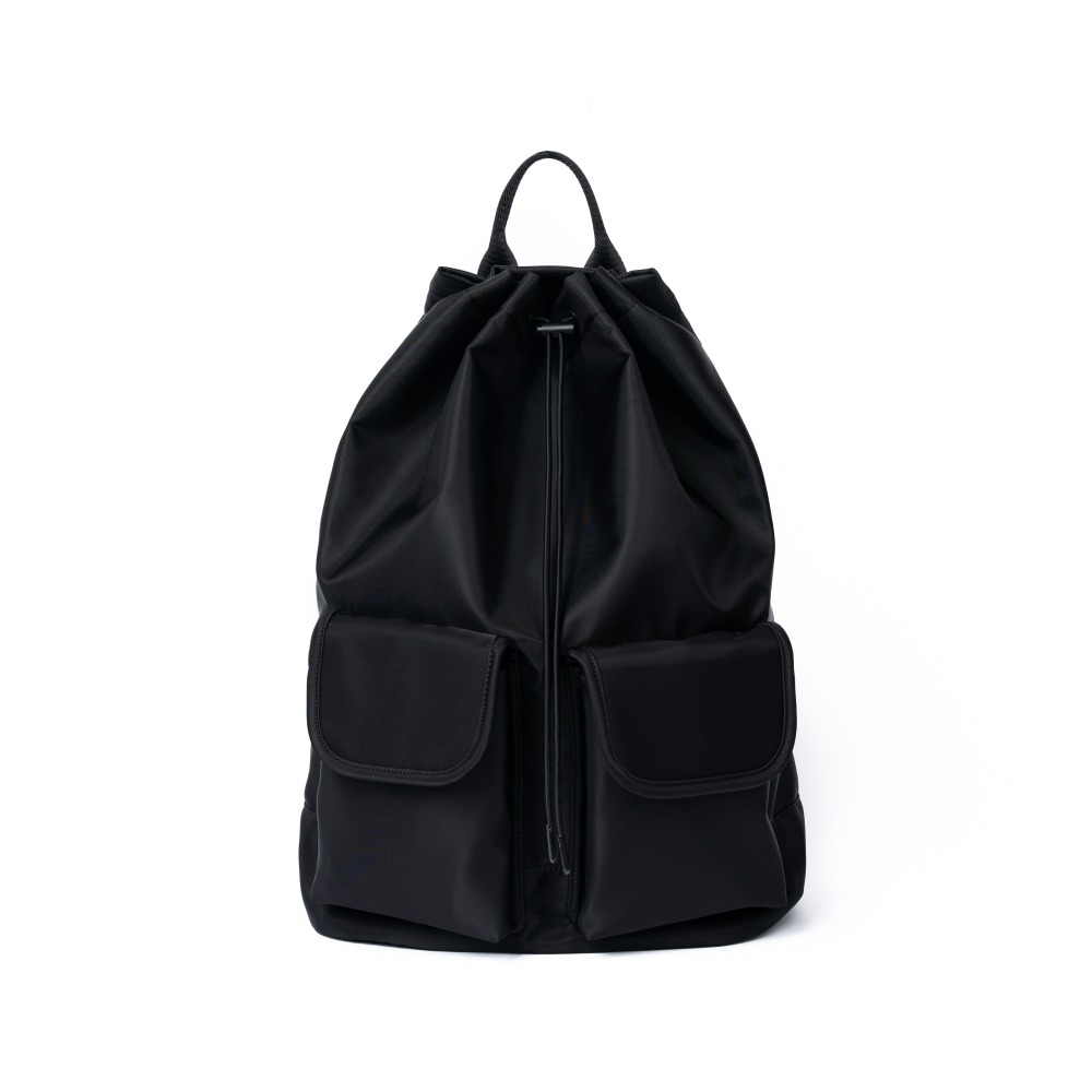 3-Way 2-Pocket Drawstring Bag (Black)